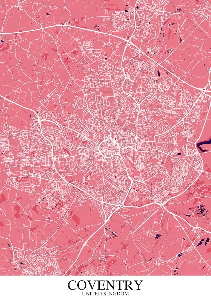 Coventry Pink Purple Map