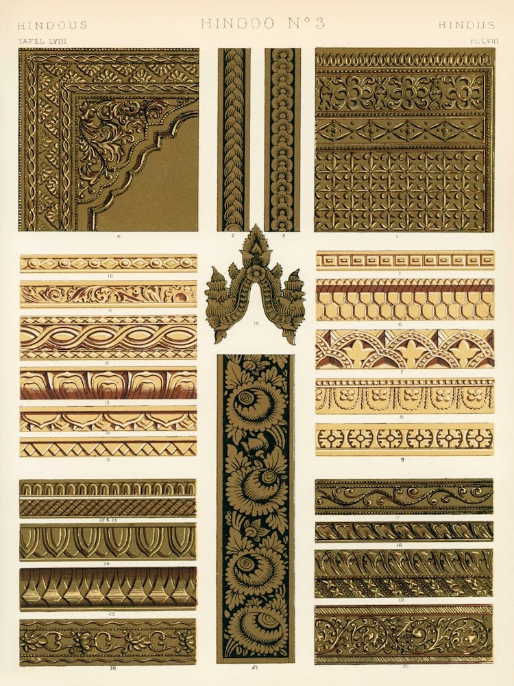 Vintage Pattern Illustration, Owen Jones                                                                                              