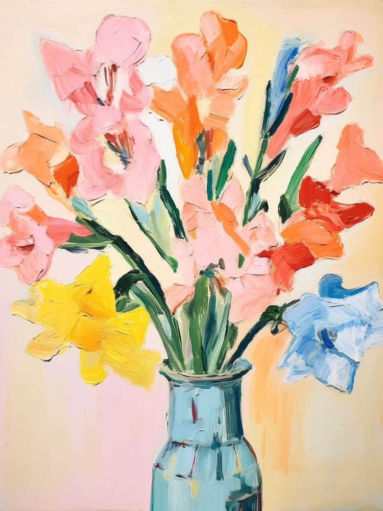 Flower Painting Fauvist Style Gladiolus 2