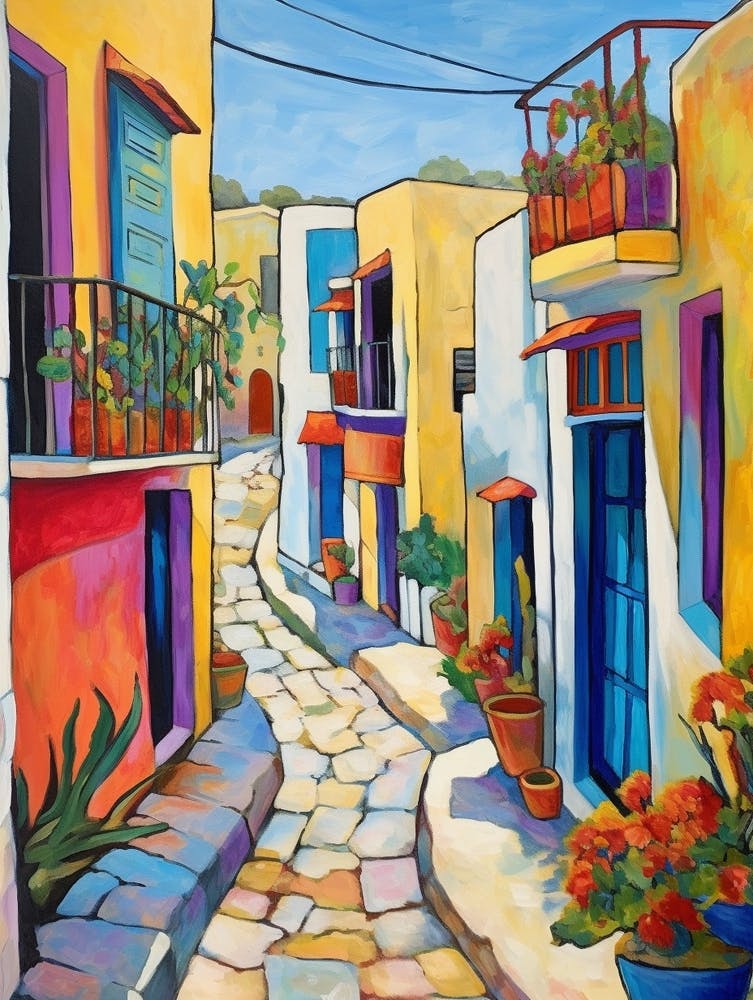 Paphos Cyprus 2 Fauvist Painting