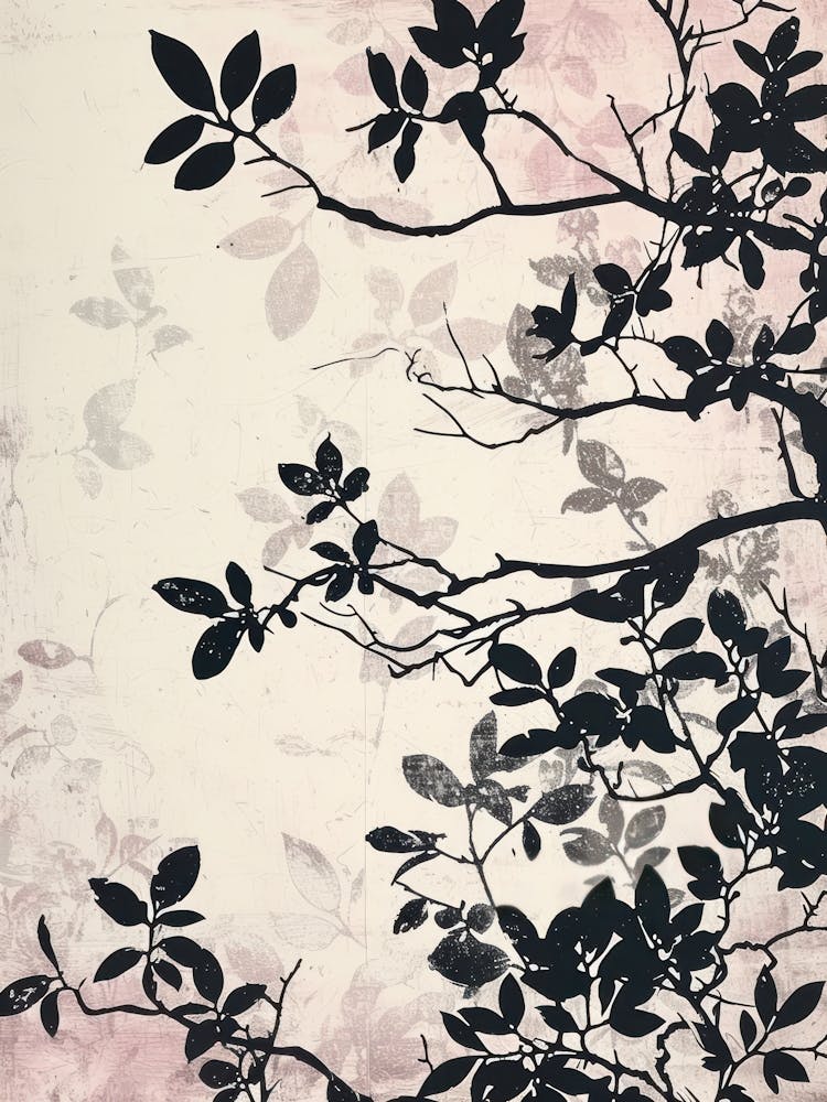 Great Japan Hokusai Black And White Flowers 17