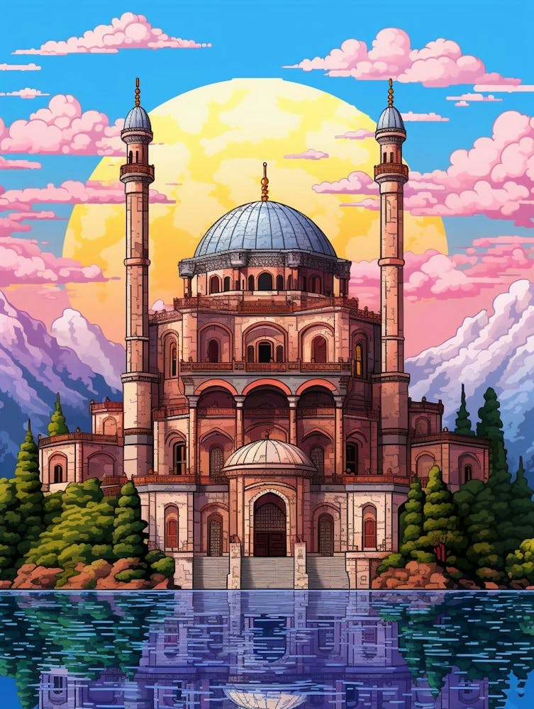 Trabzon Hagia Sophia Museum Pixel Art 1