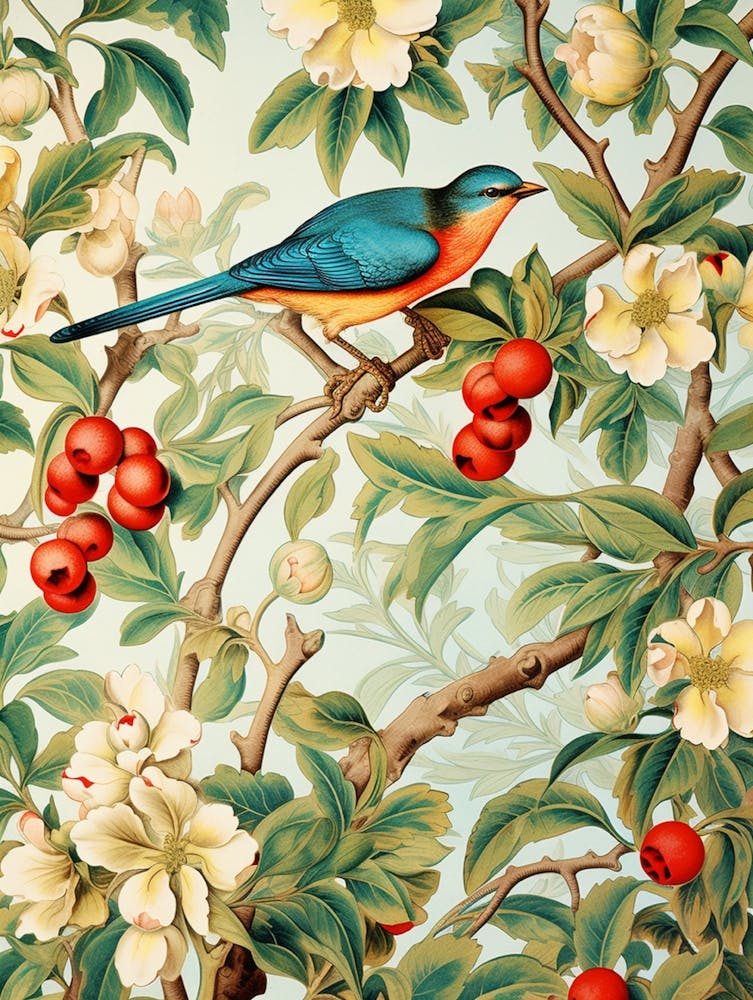 Bird In A Cherry Tree