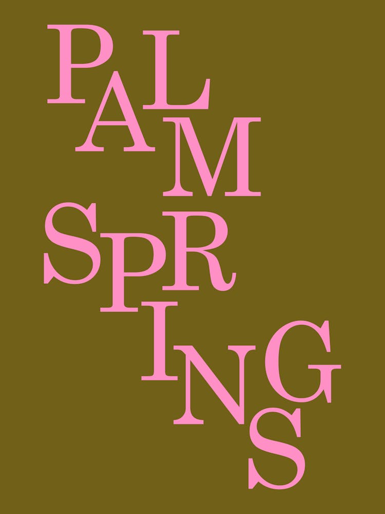 Palm Springs Pink And Olive Green