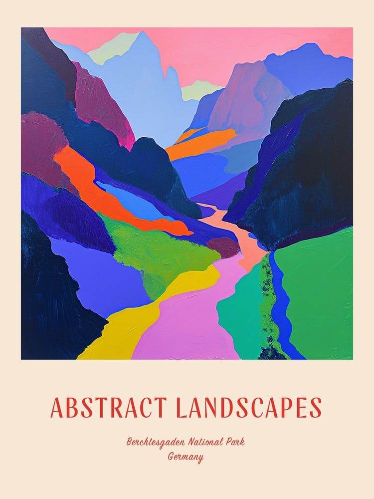 Colourful Abstract Berchtesgaden National Park Germany 2 Poster