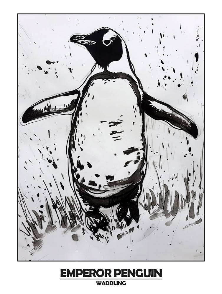 Penguin Waddling Poster 4