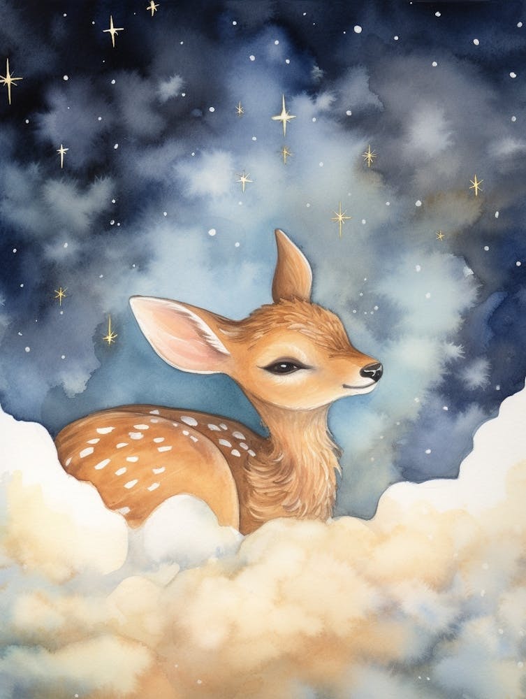 Baby Deer 8 Sleeping In The Clouds