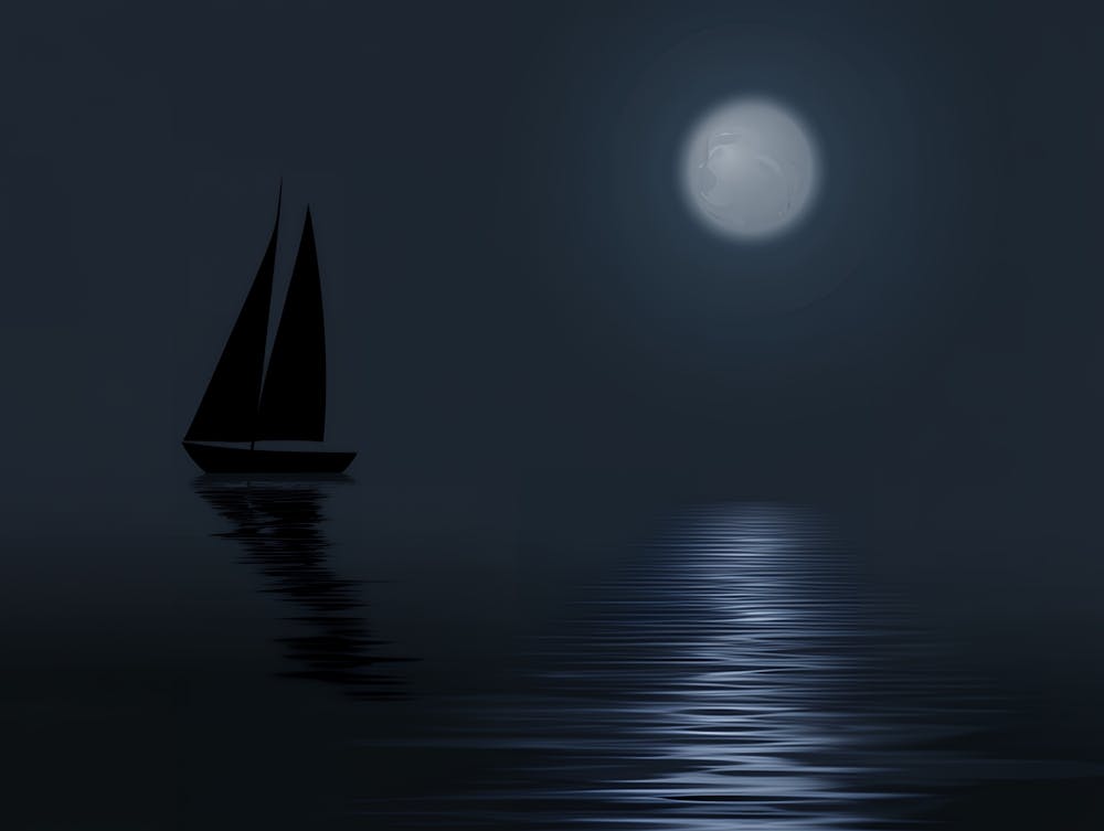 Sailboat In The Moonlight 1