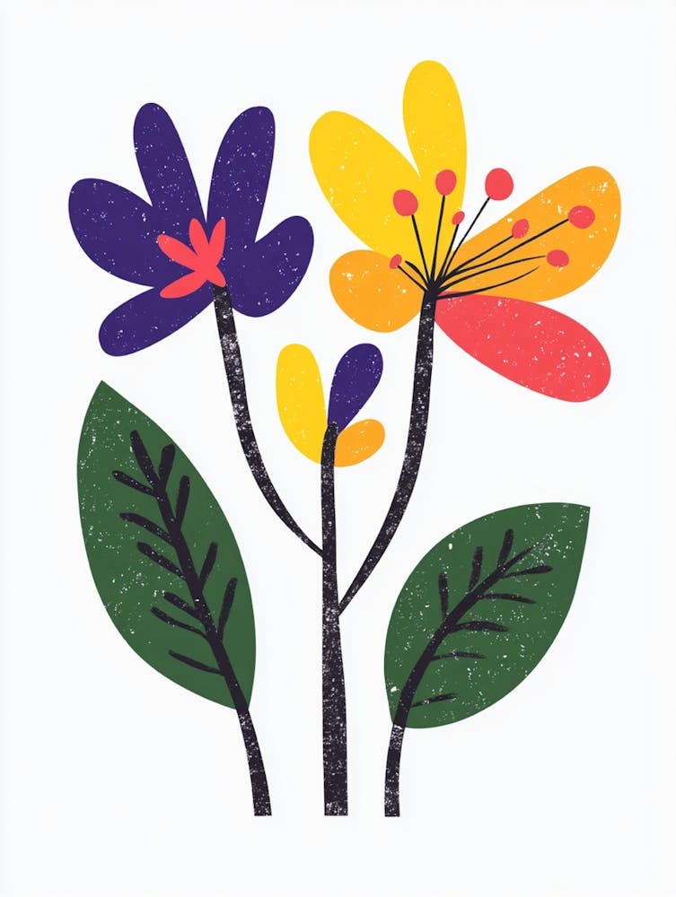 Flowers On A White Background 30