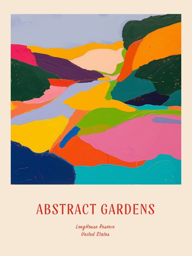 Jardins Colorés Longhouse Reserve Usa 1 Affiche Rouge