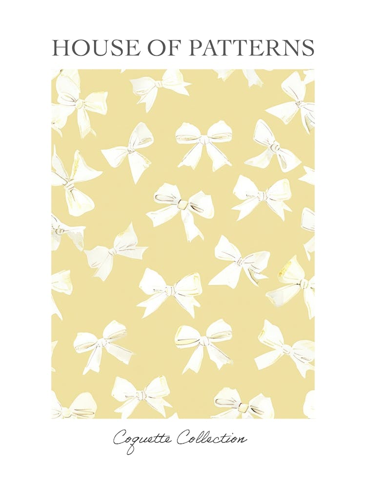 Sunshine Coquette Bows 2 Pattern Poster