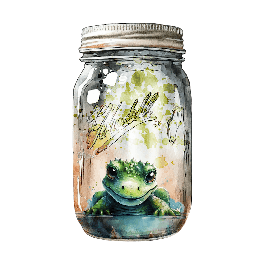Baby Gator in a Jar