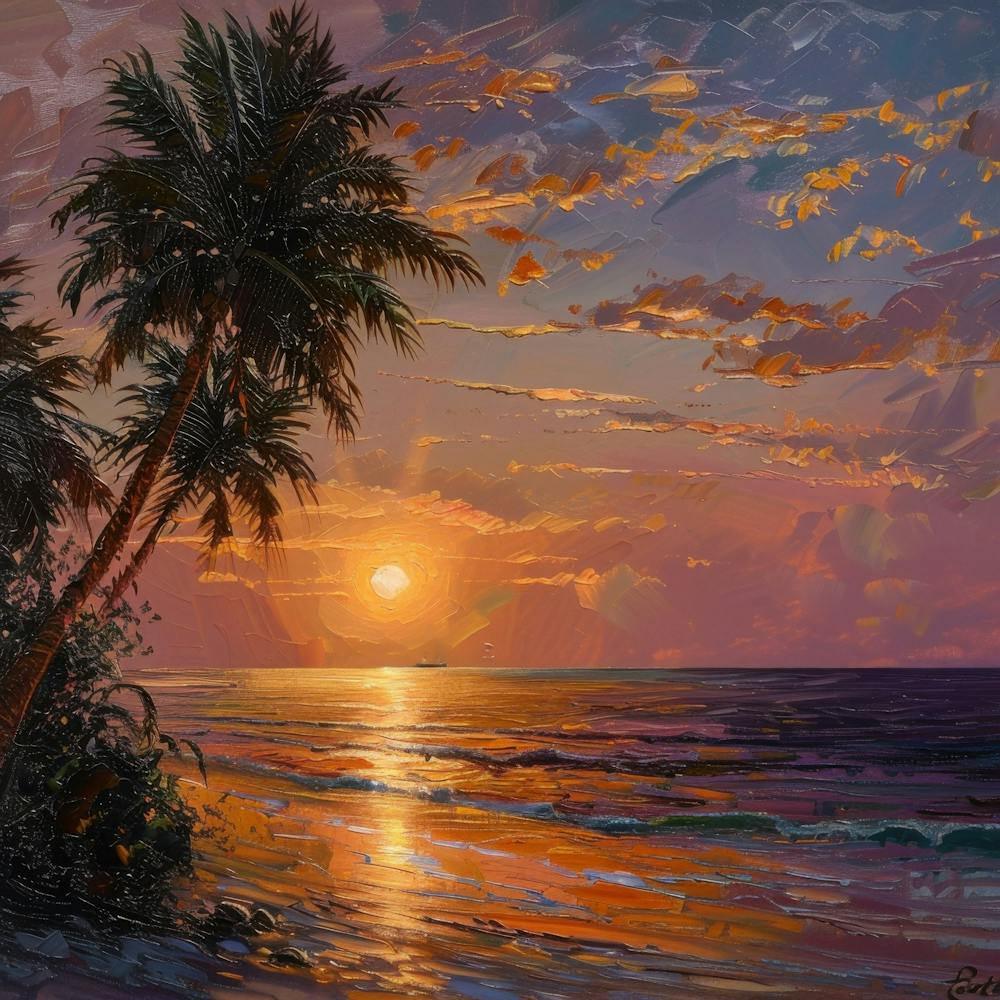 Sunset At The Beach Oman 1