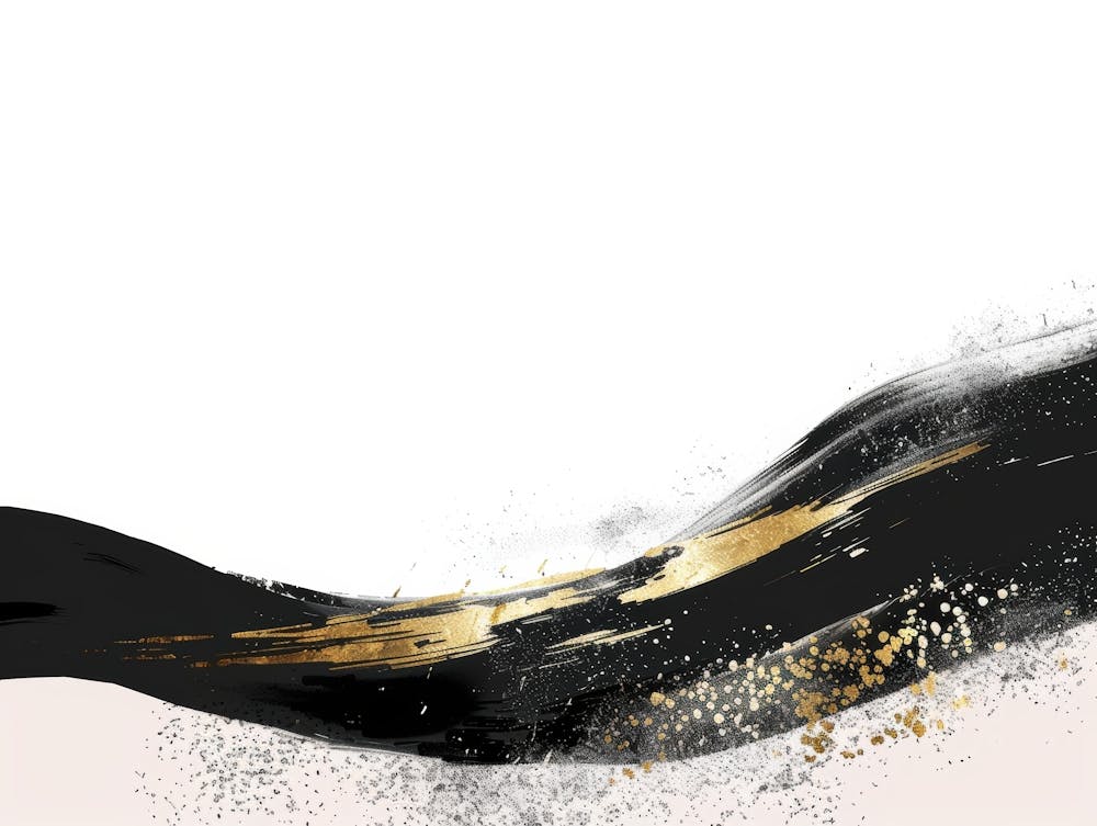 Peinture Abstraite Or et Noir 106