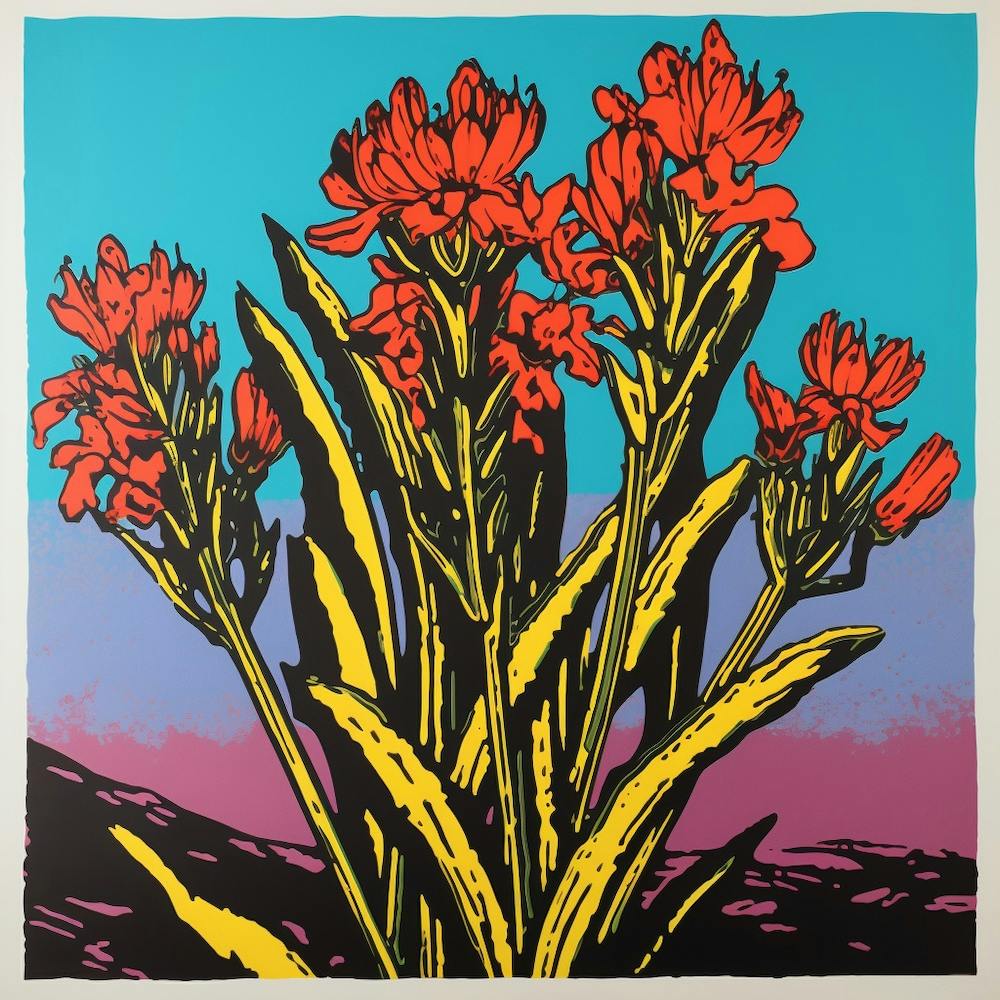 Kangaroo Paw 1 Pop Art Illustration Square