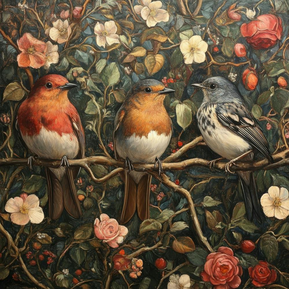 Birds On A Branch Art 6