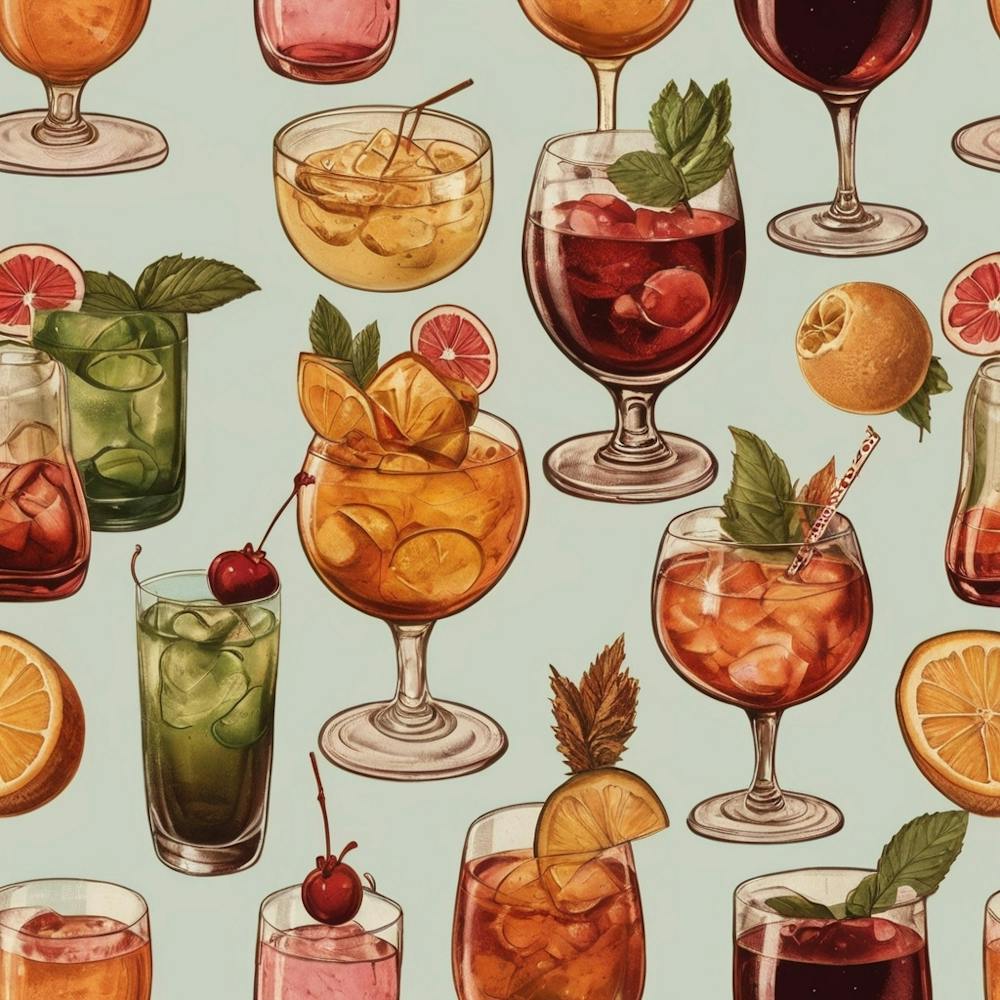 Default Vintage Cocktails For Different Seasons Aesthetic 1