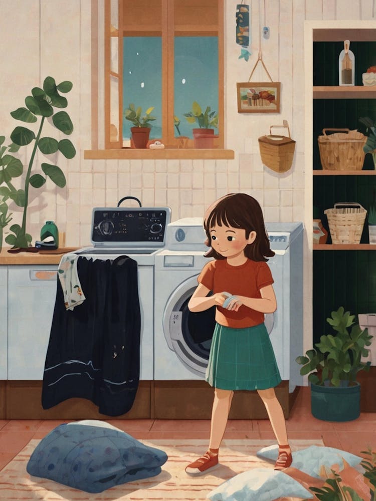Little Girl In The Kitchen