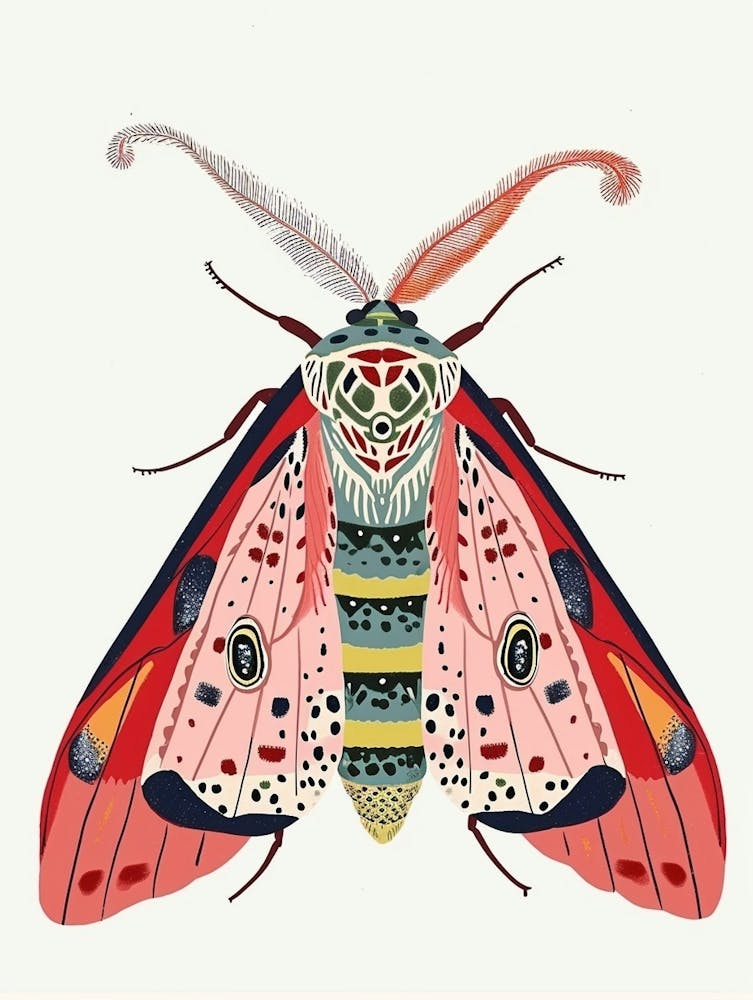 Colourful Insect Illustration Moth 14