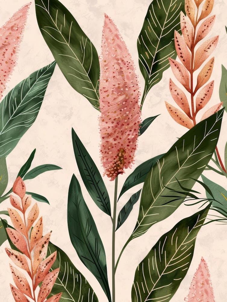 Feuilles et Fleurs Tropicales 6
