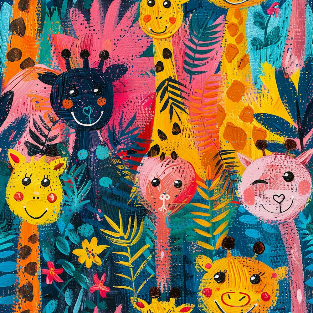 Giraffes In The Jungle 3