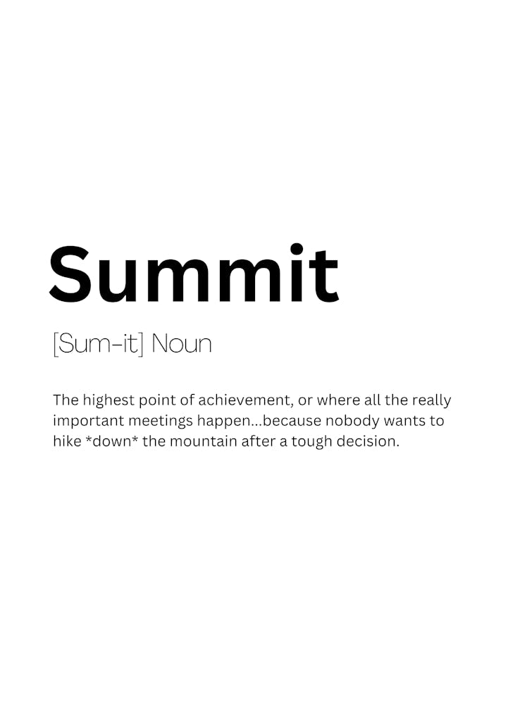 Summit Definition Meaning