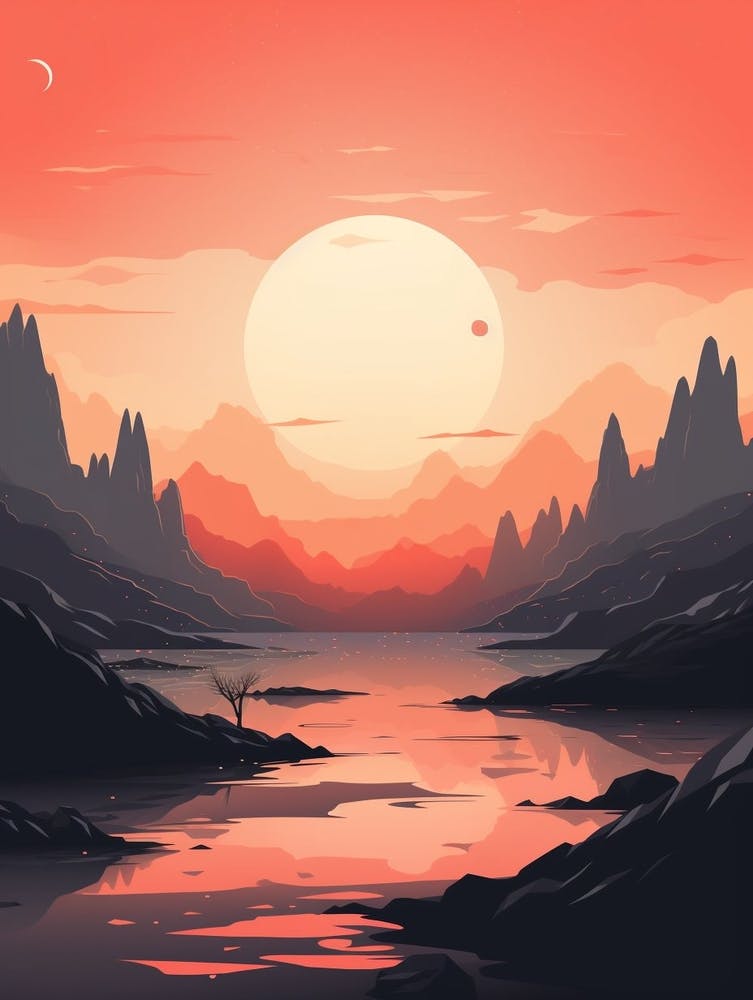 Alien Landscape Abstract Minimalist 6