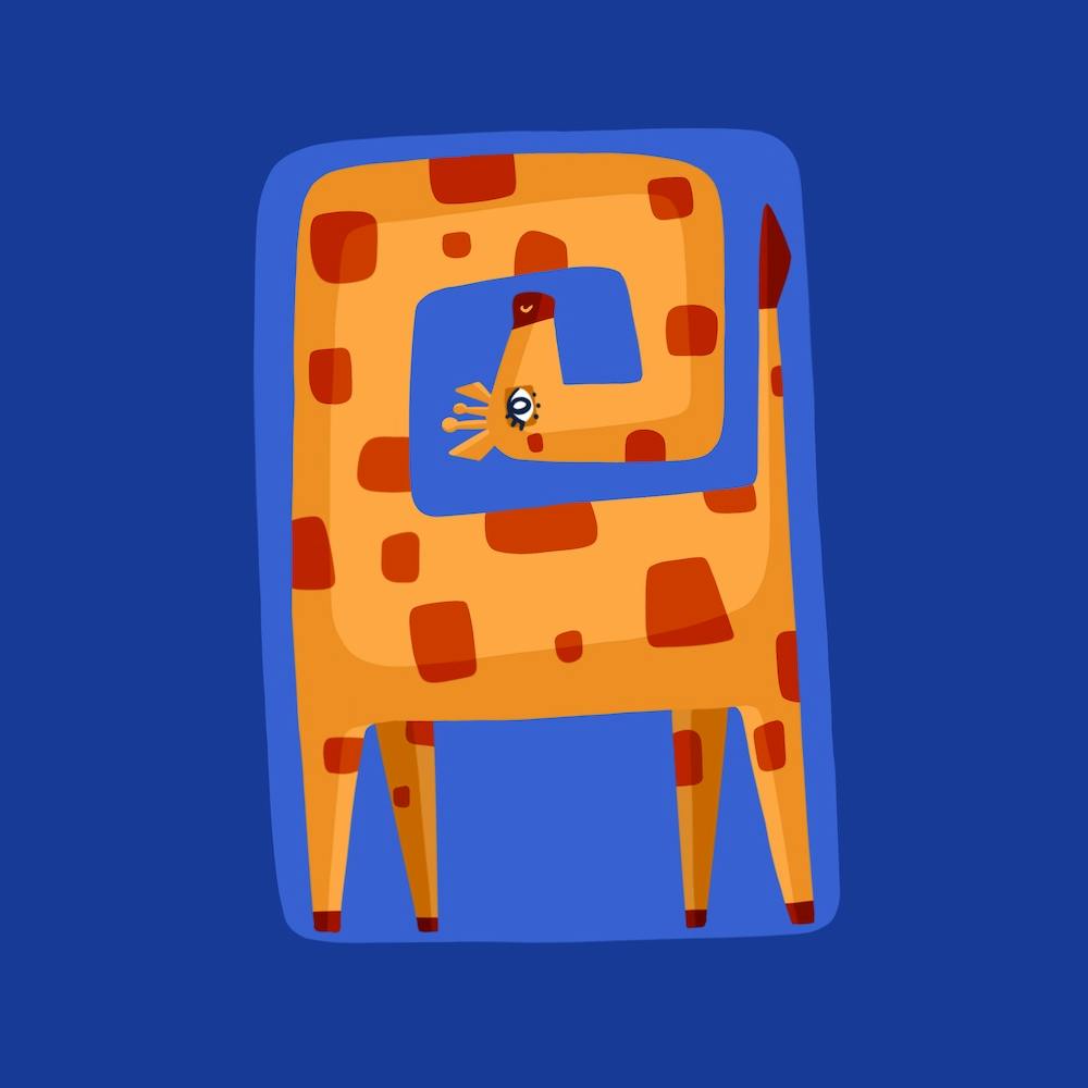 Bendy Giraffe Square