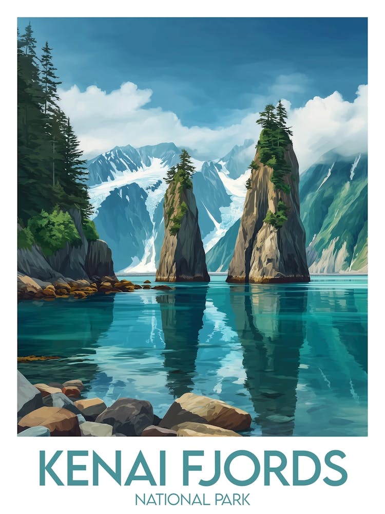 Affiche de voyage Kenai Fjords National Park
