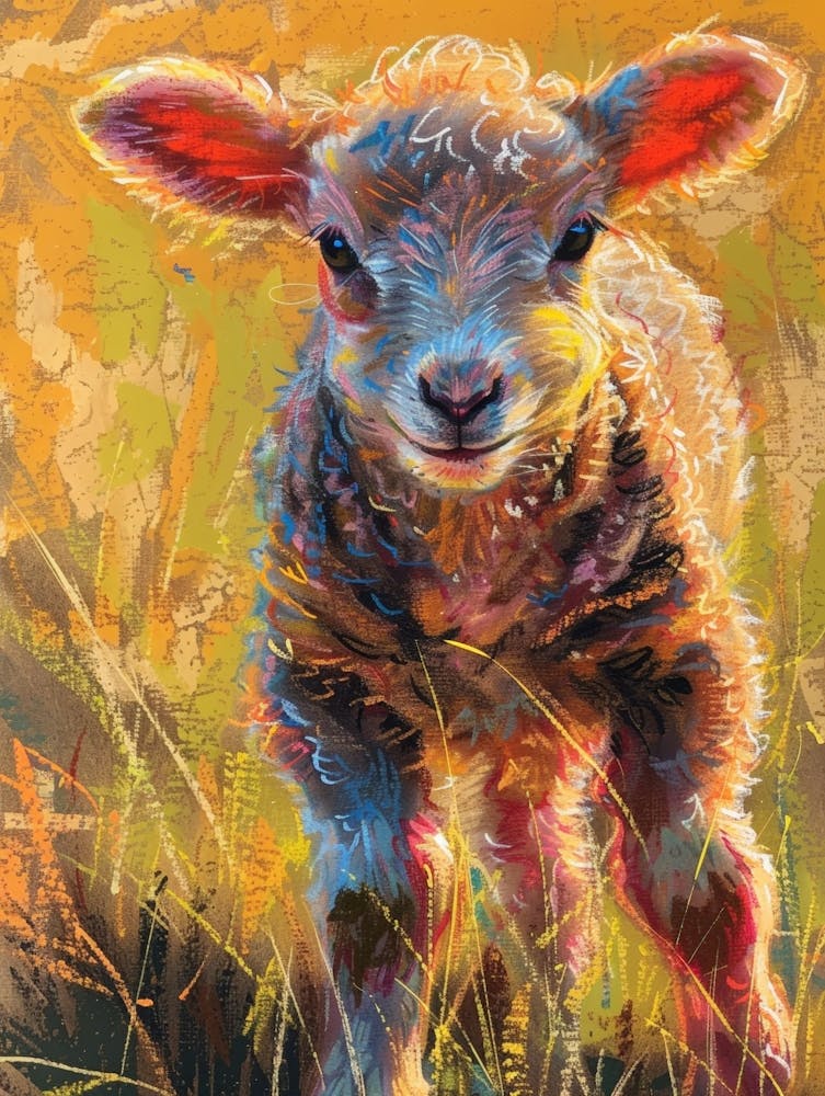 Lamb In The Grass 1