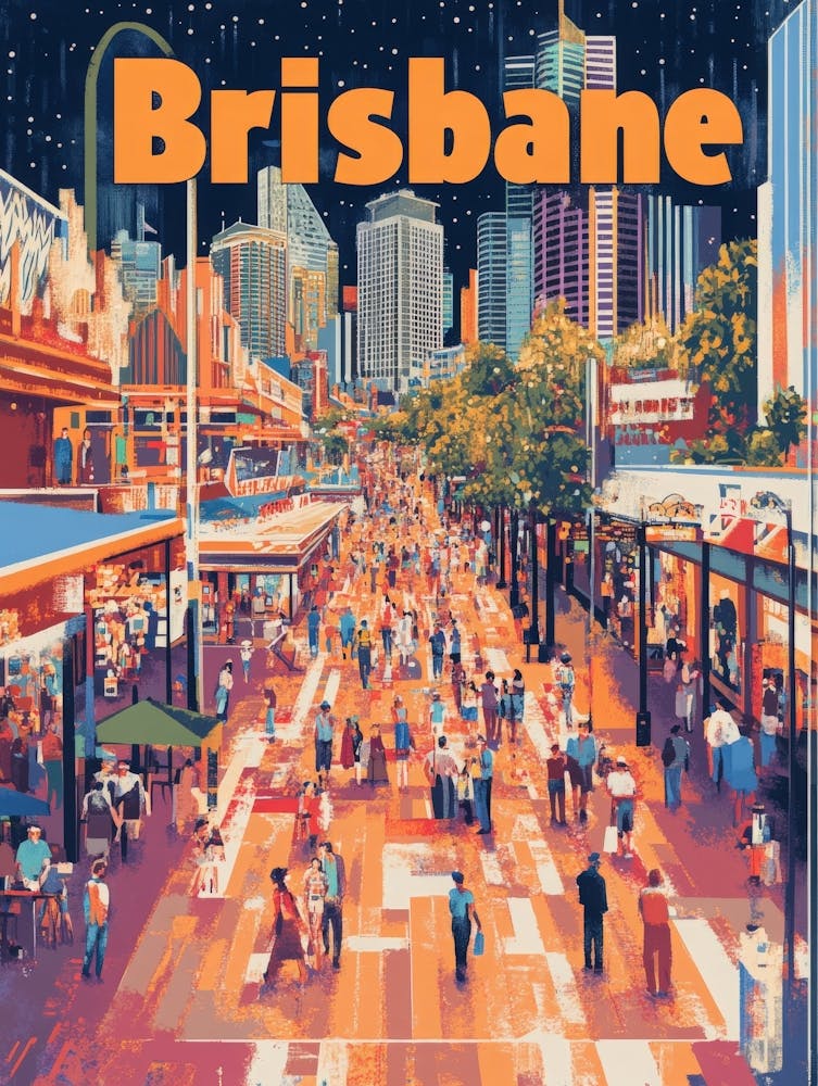 Aihrgdesign A 1970s Inspired Travel Poster For Brisbane Depic Baaae801 85f5 4aa3 9bbb 88c7df68fc17 3