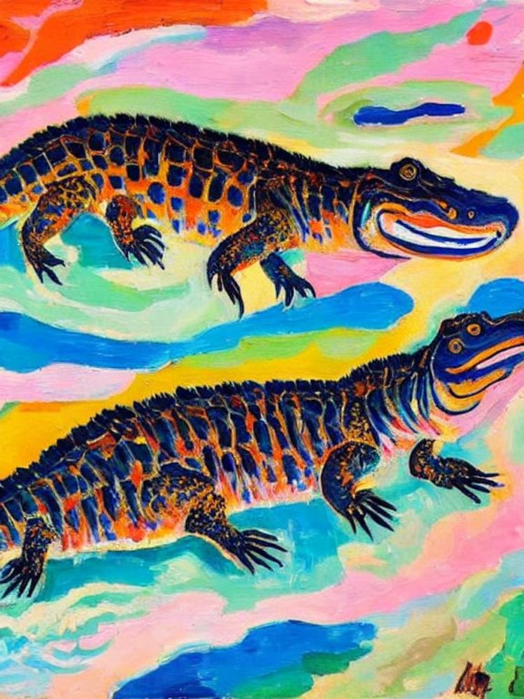 Saltwater Crocodile Matisse Inspired