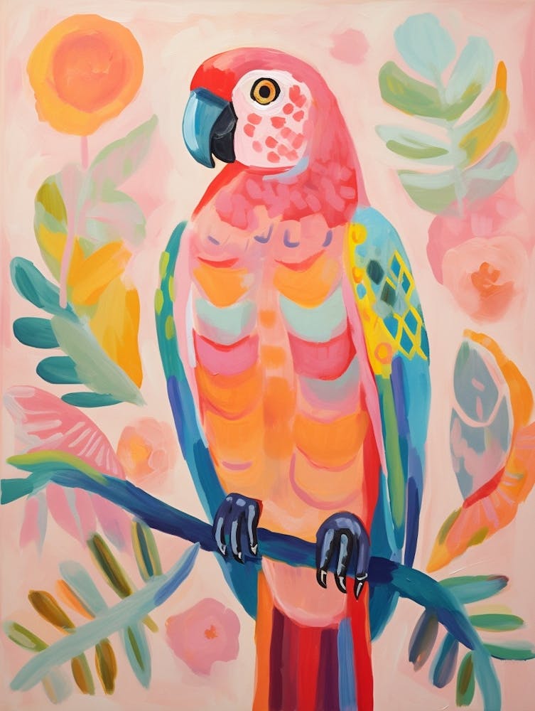 Pink Scandi Parrot 3