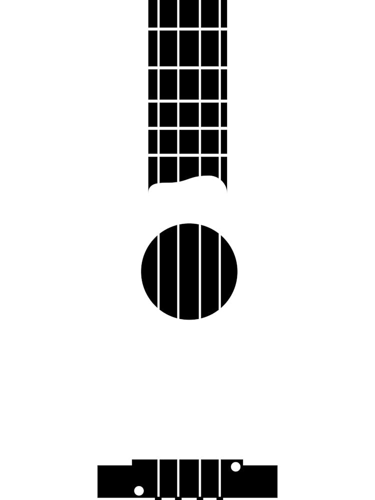 Black and White Ukulele
