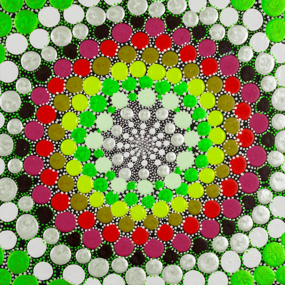 Warmes goldgrünes Quadrat