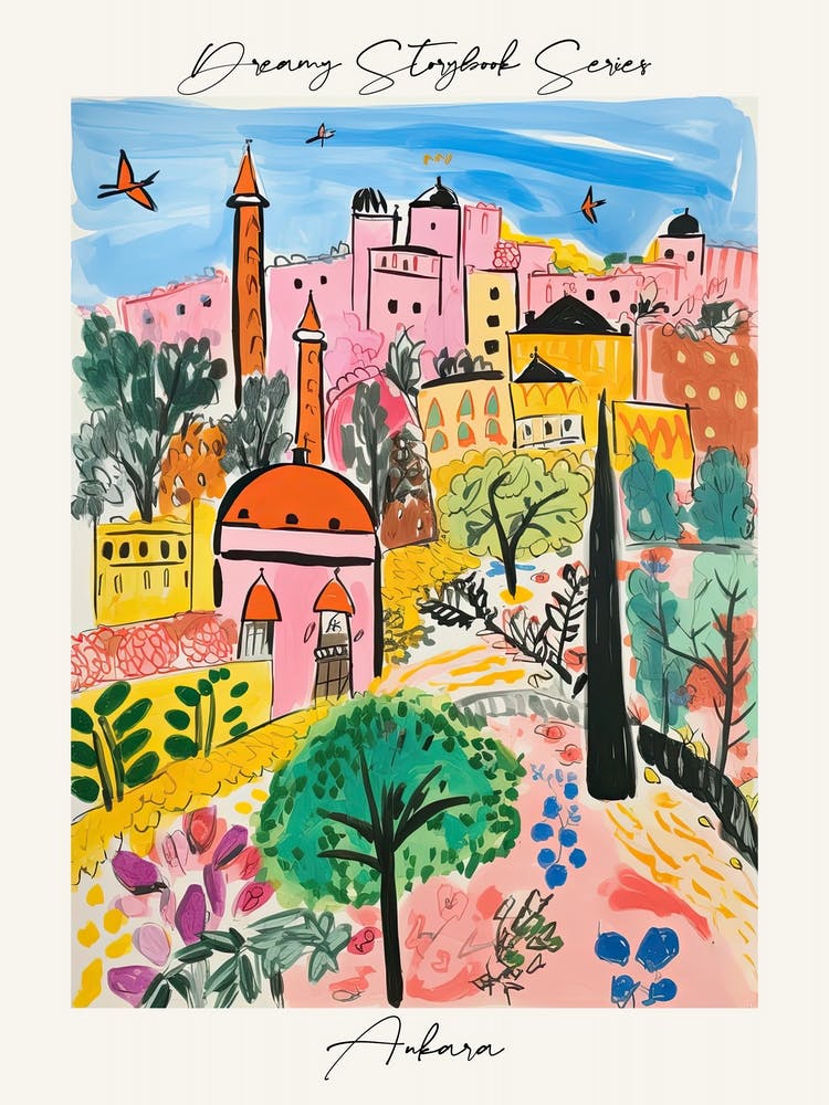 Poster Of Ankara, Dreamy Storybook Illustration 2