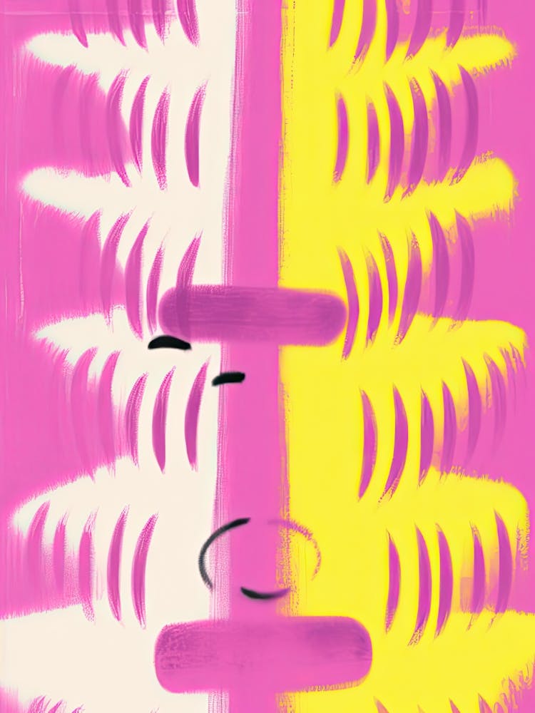 Yellow And Pink Abstract 3