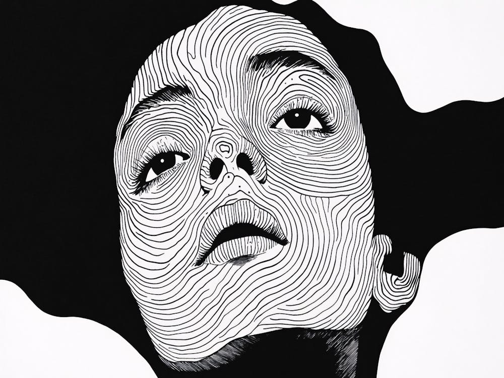 Woman'S Face Lineart