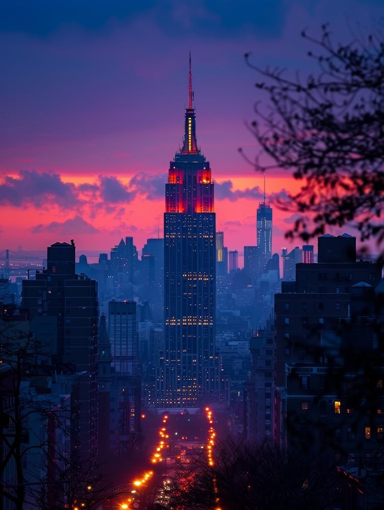 Empire State Building At Dusk
