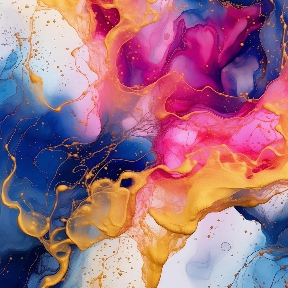 Abstract Painting ink and watercolor