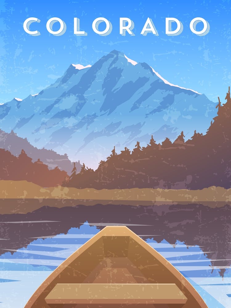 Grand Canyon, USA — Retro travel minimalist poster