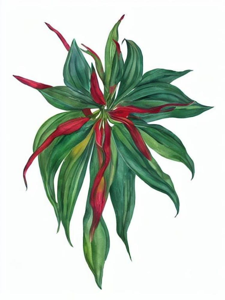 Red Spider Lily (Lycoris Radiata) Watercolor