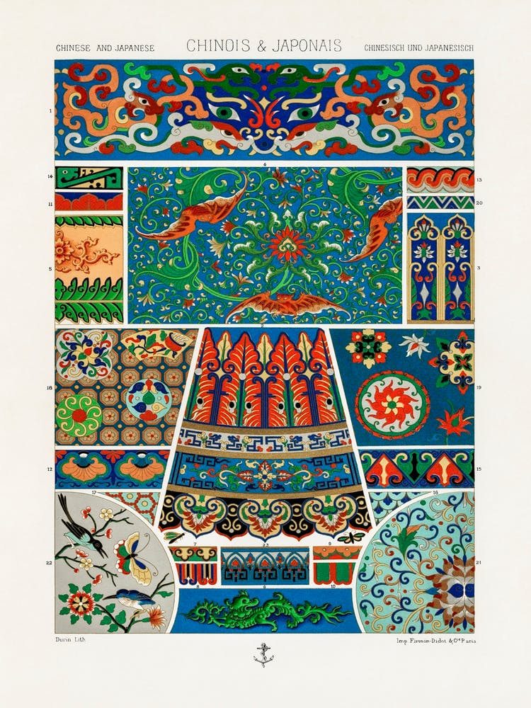 Chinese And Japanese Pattern, Albert Racine 1