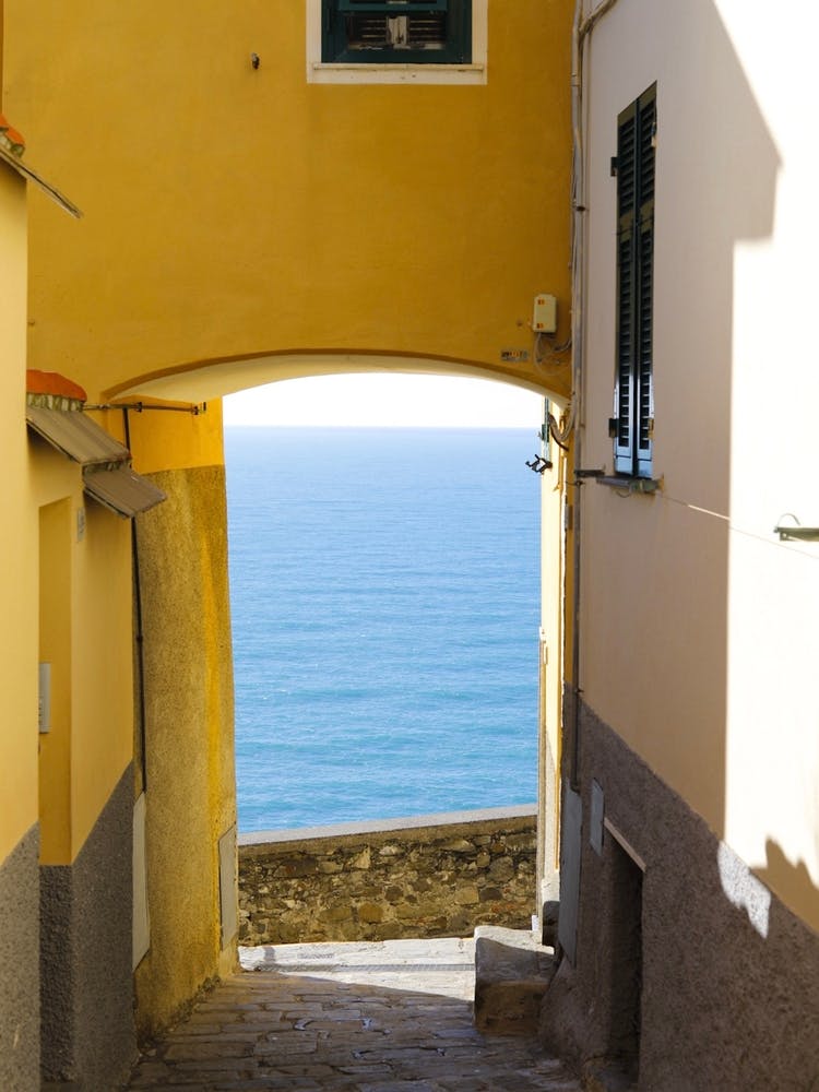 Narrow Alleyway To The Sea
