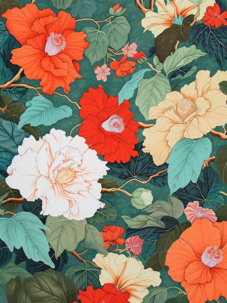 Great Japan Hokusai Japanese Botanical 1