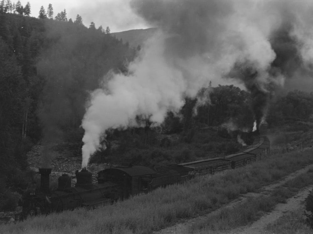 Untitled Photo, Possibly Related To Train Coming Up The Valley On A Narrow Gauge Track, Ouray County, Colorado,Notice