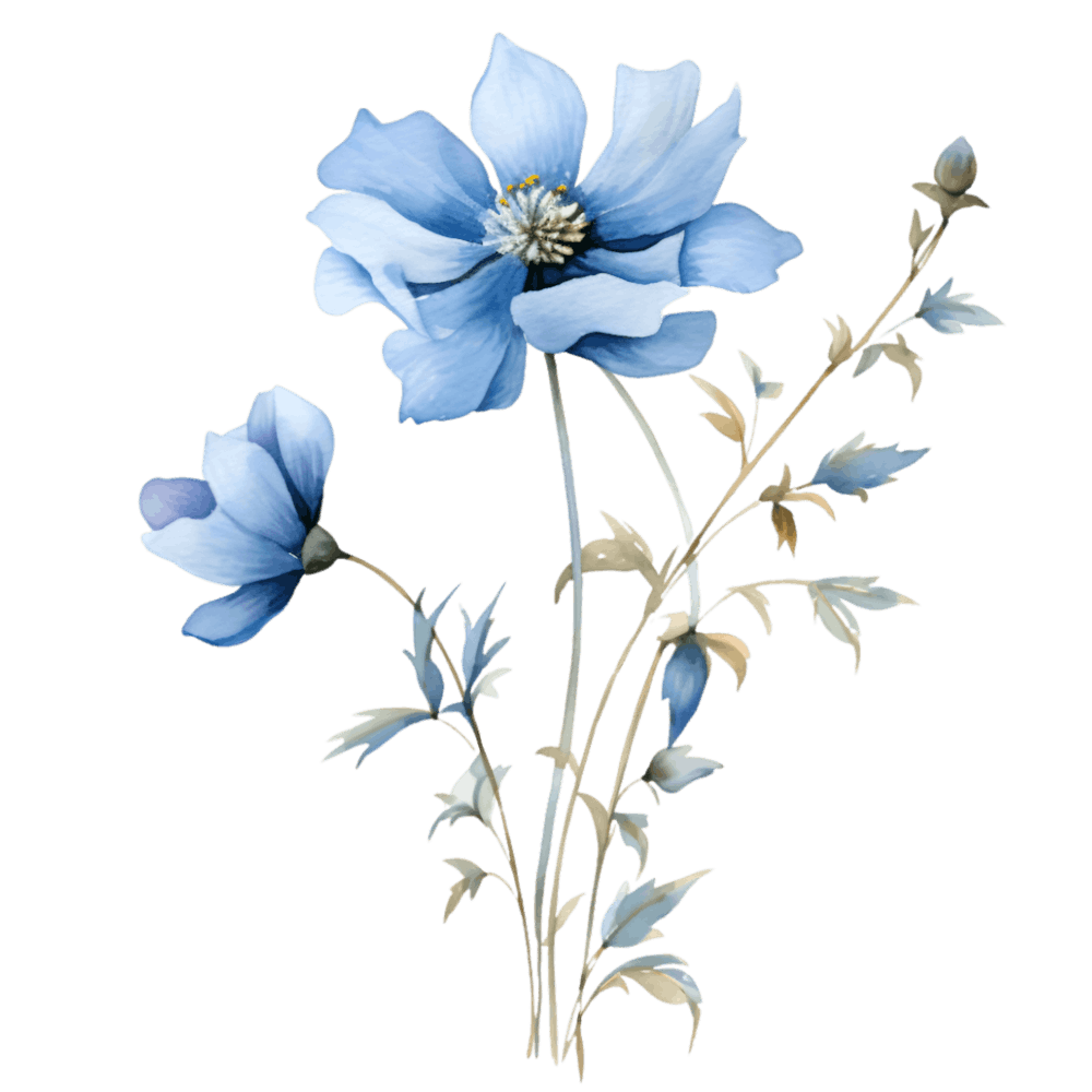 Blue Flowers 5
