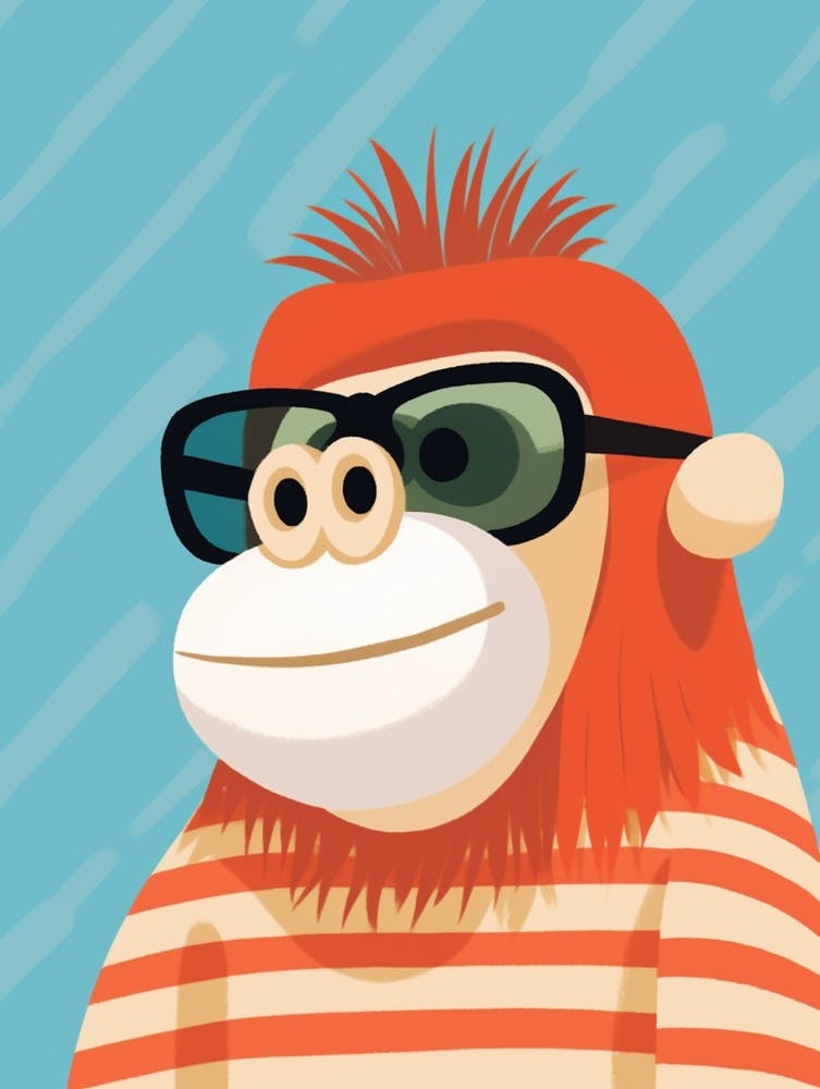 Little Orangutan 2 Wearing Sunglasses
