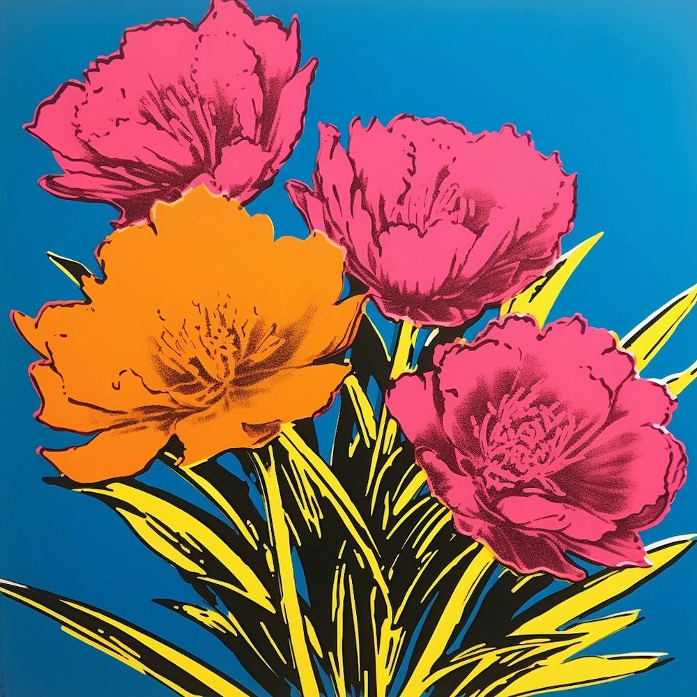 Everlasting Flower 1 Pop Art Illustration Square