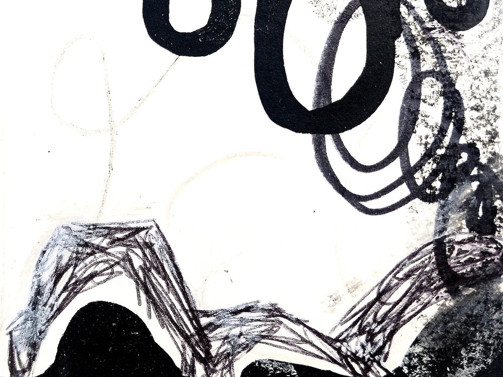 'Spirit' Minimalist Black and White